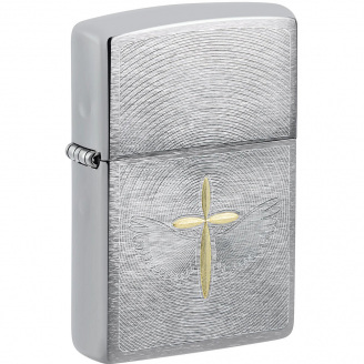 Зажигалка бензиновая Zippo Spiritual Cross Design Серебристый (46479)