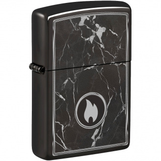 Зажигалка бензиновая Zippo Marble Flame Design Черный (46571)