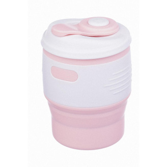 Складной силиконовый стакан с крышкой Tonna Barrel MARSHMALLOW