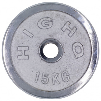 Блины (диски) хромированные HIGHQ SPORT TA-1457-15B 52мм 15кг Хром