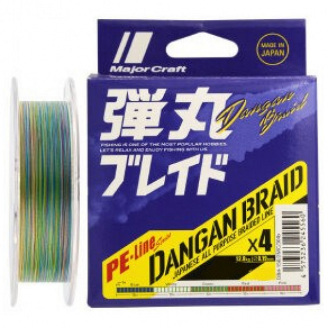 Шнур Major Craft Dangan Braid X8 150m мульти. #1.0/0.13mm 20lb/8.4kg (1013-772.73.57)