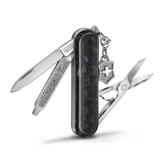 Складной нож Victorinox Classic SD Brilliant Carbon 58 мм 5 функций рукоять из карбона (0.6221.90)