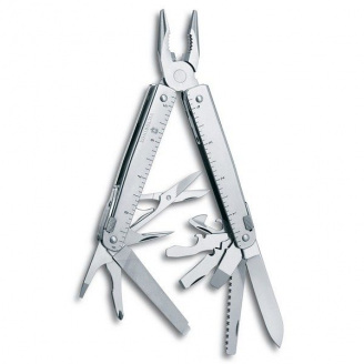 Мультитул Victorinox SwissTool X в кожаном чехле 28 функций (3.0327.L)