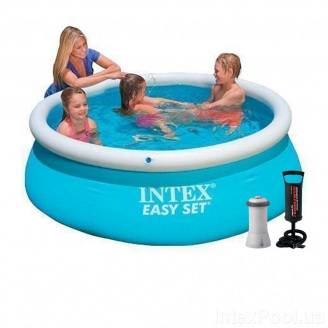 Надувной бассейн Intex 28101 - 3, 183 х 51 см (2 006 л/ч, тент, подстилка, насос) (hub_7pd3u9)