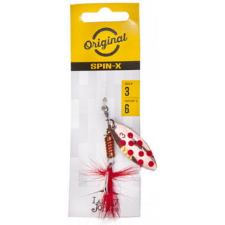 Блесна вращающаяся с бородкой LJ SPIN X LONG 03 весом 6 г (цв.GR)