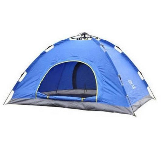 Автоматическая палатка No Brand Camping Spot 4-х местная водонепроницаемая с сеткой Синяя+Гамак подвесной Синий