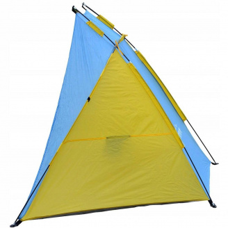 Пляжная палатка-тент Send Tent Ракушка двухместная с каркасом Желтая с синим