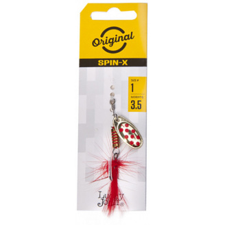 Блесна вращающаяся с бородкой LJ SPIN X ROUND 01 весом 3,5 г (цв.GR)