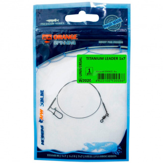 Поводок Ukrspin Orange Spinning титан 1x7 16 см 5 кг 10 lb/0.27 мм Серый (1013-1590.02.78)