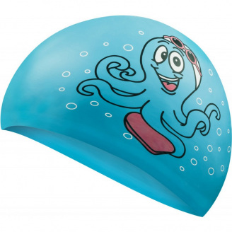 Шапочка для плавания детская Aqua Speed Kiddie Octopus Голубая