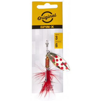 Блесна вращающаяся с бородкой LJ SPIN X LONG 03 весом 6 г (цв.GR)