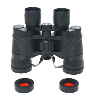 Бинокль Comet AXP104-7 (8x40) с красным фильтром черный в чехле