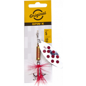 Блесна вращающаяся с бородкой LJ SPIN X LONG 05 весом 12 г (цв.SR)