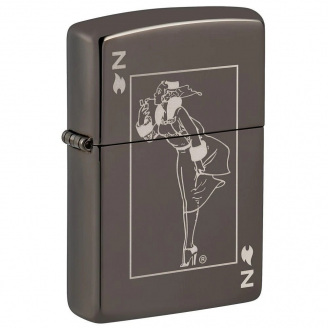 Зажигалка бензиновая Zippo 150 Windy Design Черная (49797)