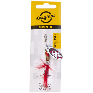 Блесна вращающаяся с бородкой LJ SPIN X ROUND 02 весом 5 г (цв.SR)