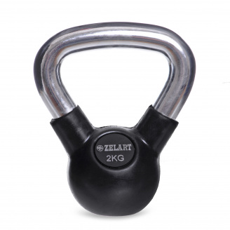 Гиря обрезиненная Zelart ТА-5162-2 2кг Черный