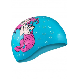 Шапка для плавания Aqua Speed KIDDIE Mermaid 1784 (142-Mermaid) голубой Дет OSFM (5908217617842)