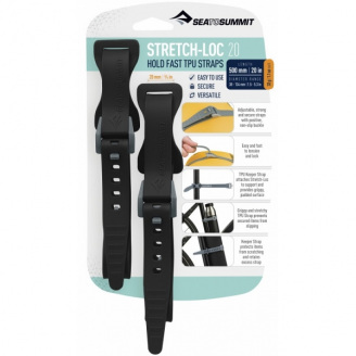 Набор стяжек Sea To Summit Stretch-loc 20 20mm*500mm 2 Pack Black (1033-STS ATD2079-04050118)
