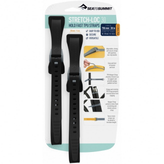 Набор стяжек Sea To Summit Stretch-loc 30 20mm*750mm 2 Pack Black (1033-STS ATD2079-06070120)