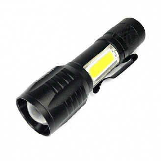 Фонарик карманный Bailong BL-535 ХРЕ+COB с встроенным аккумулятором Черный