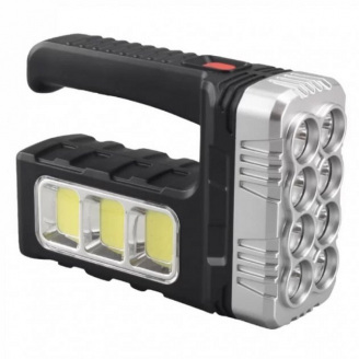 Фонарик ручной аккумуляторный на солнечной батарее Dual Light Solar Lantern 7702-A с функцией Power Bank XPE+COB