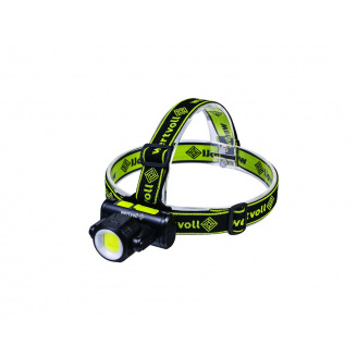 Фонарь налобный двухсторонний Wertvoll GM 4 режима СREE LED/COB LED IP44 Li-ion 1200 mAh/t 8000 K/130 lum ABS 75х79х38 мм (RX-8012)
