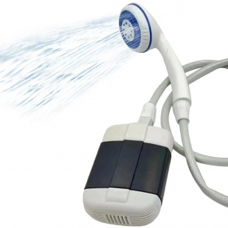 Аккумуляторный переносной душ RIAS Portable Outdoor Shower с помпой White