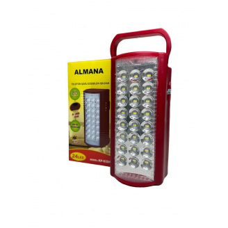 Фонарь-повербанк переносной аккумуляторный Almana KP-6324 24 LED Красный (1937276309)