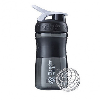 Шейкер спортивный бутылка BlenderBottle SportMixer 20oz/590ml Black/White Original