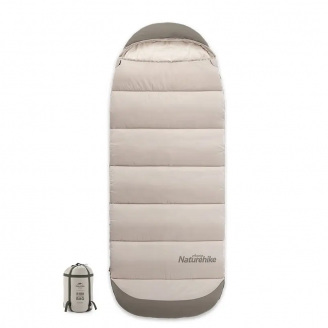 Спальный мешок с капюшоном Naturehike B400 NH21MSD11 Правый 220x85 см Зеленый (2238281129)