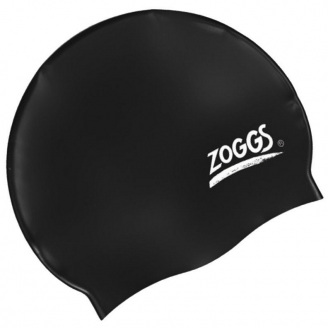 Шапочка для плавания Zoggs Silicone Cap Черный One Size (1000-300771)