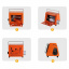 Газовый обогреватель Lesko BRS-H23 Orange Бердичів