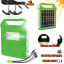 Портативный мощный фонарь-Power Bank Solar 15W с солнечной панелью + светодиодные лампочки 2шт Зеленый Ворожба