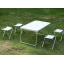 Раскладной туристический стол для пикника со стульями Folding Table 120х70х60см Белый Одесса