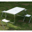 Раскладной туристический стол для пикника со стульями Folding Table 120х70х60см Белый Одесса