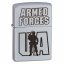 Зажигалка бензиновая Zippo 205 Classic street chrome с гравировкой Збройні сили України (205 AFU) Косів