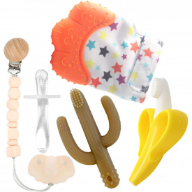 Набор силиконовых прорезывателей 2Life 5 предметов Разноцветный (vol-10694)