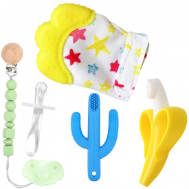 Набор силиконовых прорезывателей 2Life 5 предметов Синий (vol-10689)