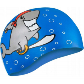 Шапочка для плавания Aqua Speed ​​Kiddie Shark Синий One Size (1000-142-Shark)