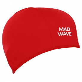 Шапочка для плавания текстильная MadWave POLY II M052103 Красный