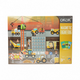 Дерев'яні пазли oKoK MD 2815 магнітні Будівельний майданчик