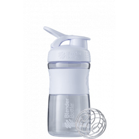 Шейкер спортивный бутылка BlenderBottle SportMixer 20oz/590ml White Original