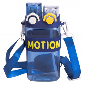 Бутылка для воды с двойным открыванием YIWU Motion 550 мл Синий (HP-14-49BL)