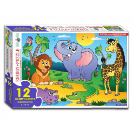 Пазли "У світі тварин" Энергия плюс 12 в кор. 86126