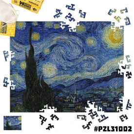 Дерев'яні пазли Wortex Woods Зіркова ніч 20x30 см 126 елементи лабіринт елементи PZL31002S