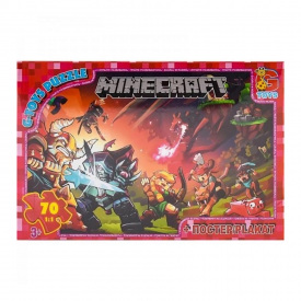 Пазли дитячі "Minecraft" Майнкрафт G-Toys MC782 70 елементів