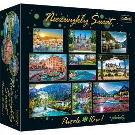 Подарунковий набір пазлів Trefl 10в1 "Прекрасний світ" до 1000 пазлів до 68х48 см 93114