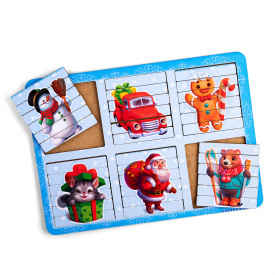 Розвиваючі пазли-палички "Новорічні" Ubumblebees ПСД229 PSD229 двосторонні