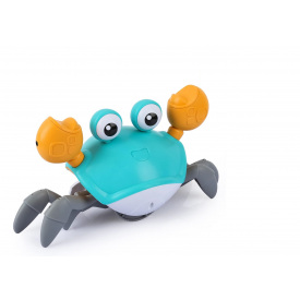 Інтерактивна іграшка Краб з функцією розпізнавання перешкод та музикою A1 На акумуляторі Блакитний