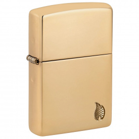 Зажигалка Zippo Armor High Polish Brass Flame Design Series Flame 5,6х3,8х1,3 см Золотистый (46397)